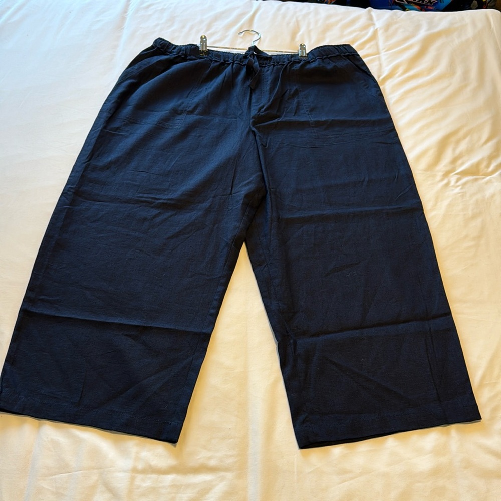 Navy blue linen pants-brand new with tags!